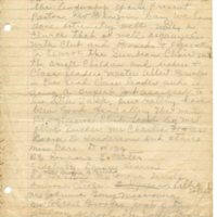 Handwritten account of the contributions of Reverend Benjamin Gay to Antioch A.M.E. Church, Decatur, Georgia